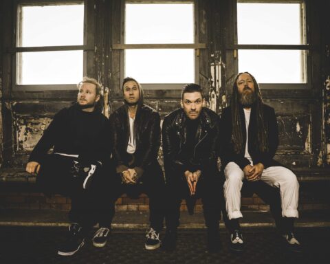 Shinedown posing