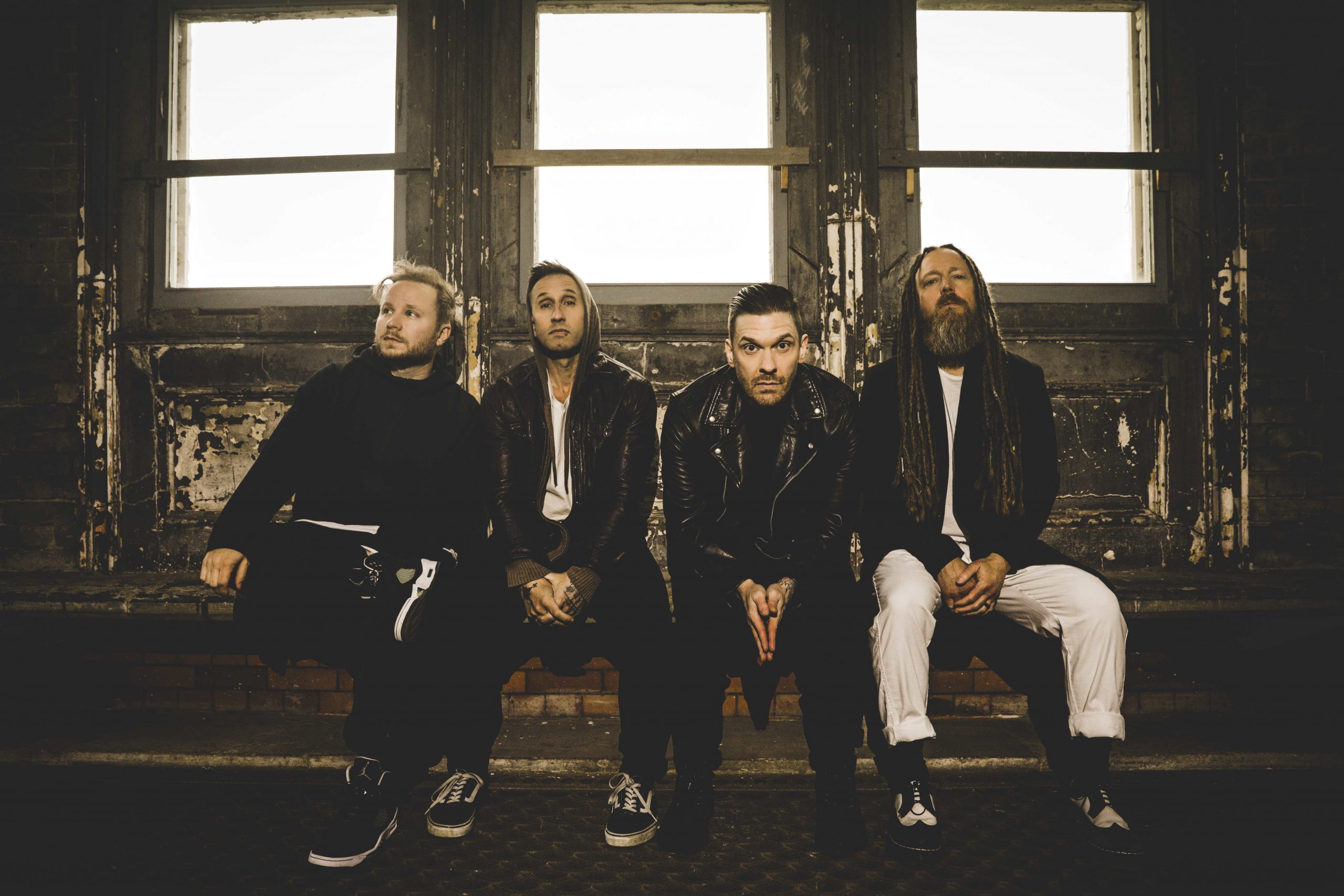 Shinedown posing