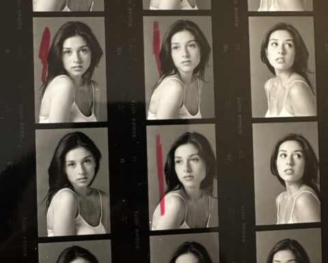 Promotional photo for "This I Miss" which sees three photo booth cards aligned by each other where Anabella Paige is posing in each of them.