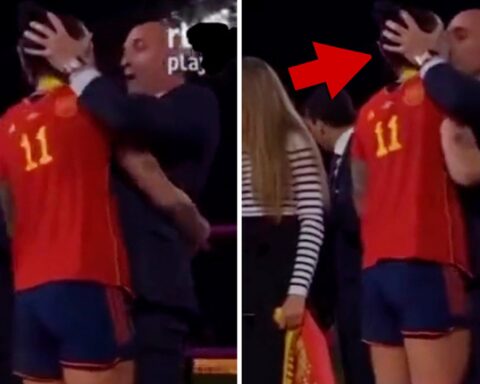 Spain's Football President Kisses Women's Team Player On Lips After World Cup Win