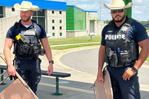 Symbolic Gaslighting: Cops Pose With Folding Chairs, Seemingly Mocking Riverboat Brawl