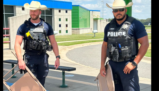 Symbolic Gaslighting: Cops Pose With Folding Chairs, Seemingly Mocking Riverboat Brawl