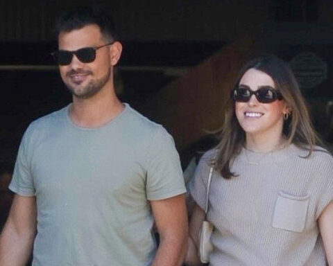 Taylor Lautner & Wife Tay Keep Close While Grocery Shopping in Calabasas