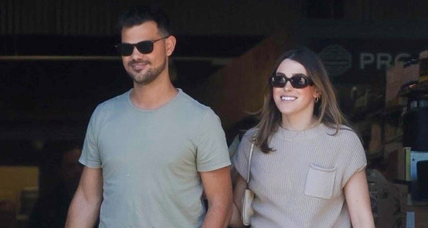 Taylor Lautner & Wife Tay Keep Close While Grocery Shopping in Calabasas