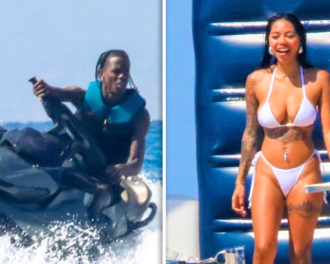 Travis Scott Jet Skis in Ibiza with Friends, Sexy Model Joins on Yacht