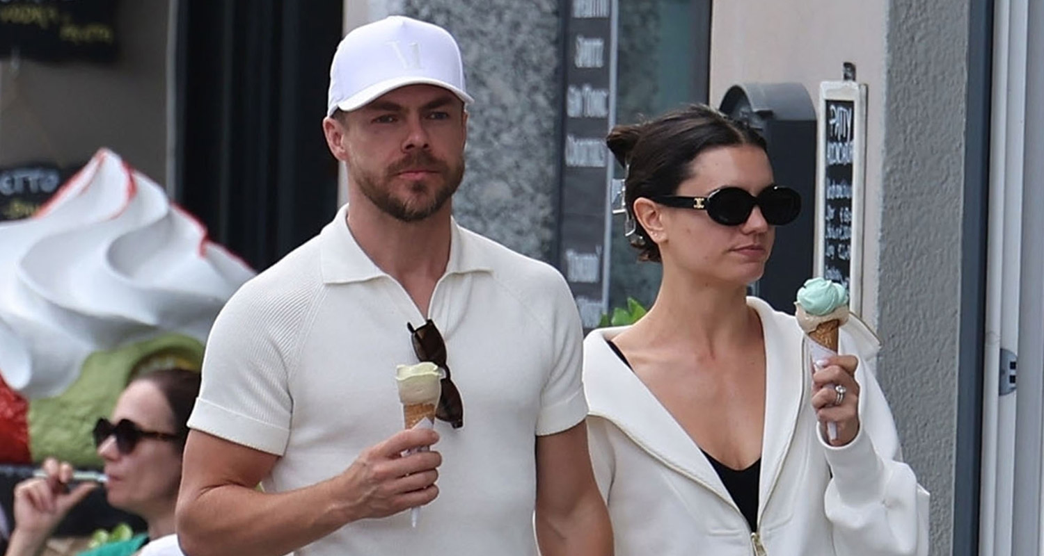 Derek Hough & Wife Hayley Erbert Grab Ice Cream While Honeymooning in Italy