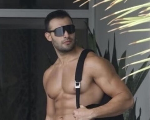 Sam Asghari Looks Ripped in New Shirtless Photos from Gym Session