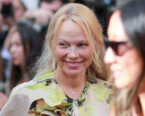 Pamela Anderson Explains Decision to Go Makeup-Free at Paris Fashion Week