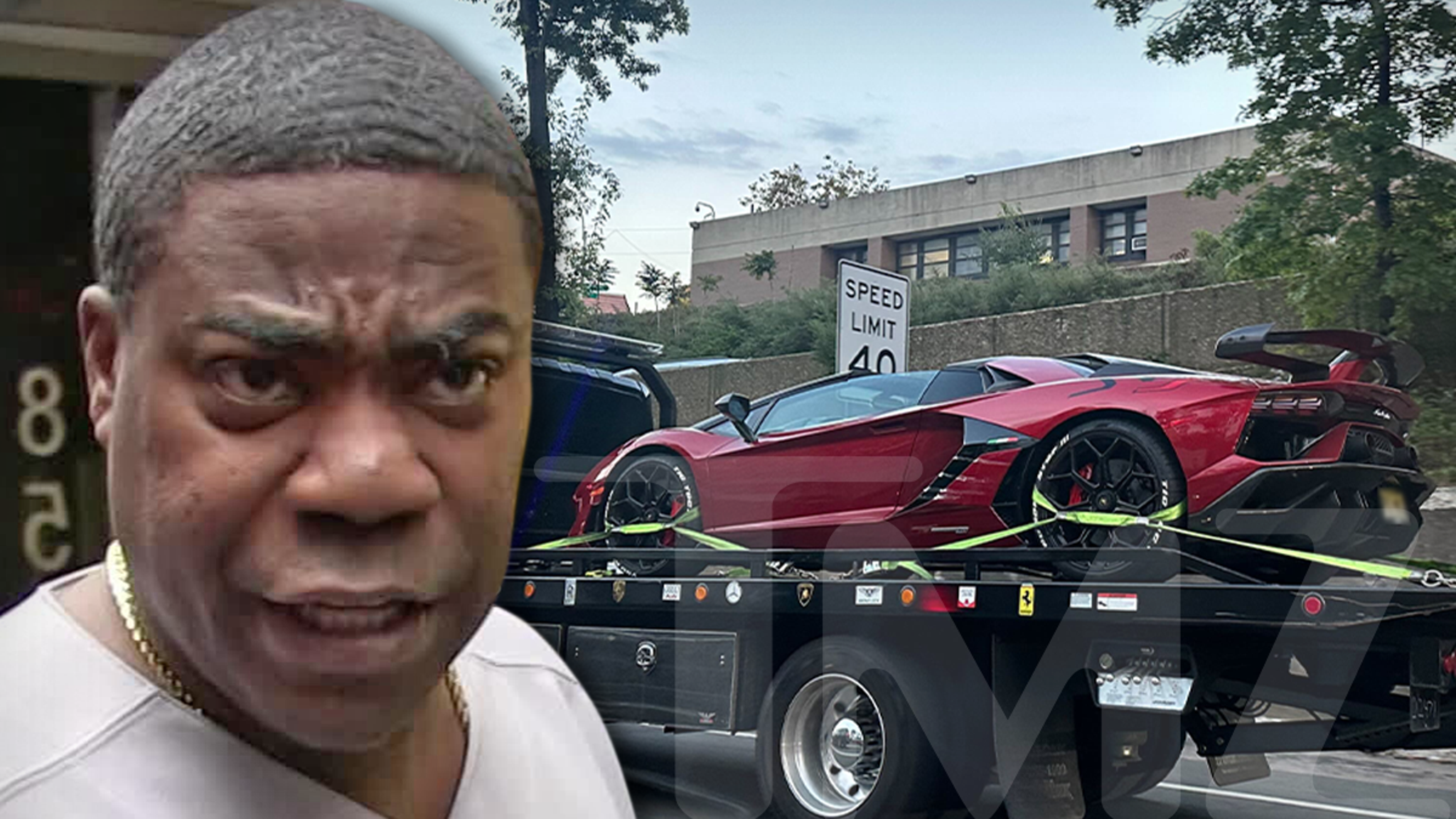 Tracy Morgan's Lamborghini Aventador Sideswiped, Another Luxury Car Damaged